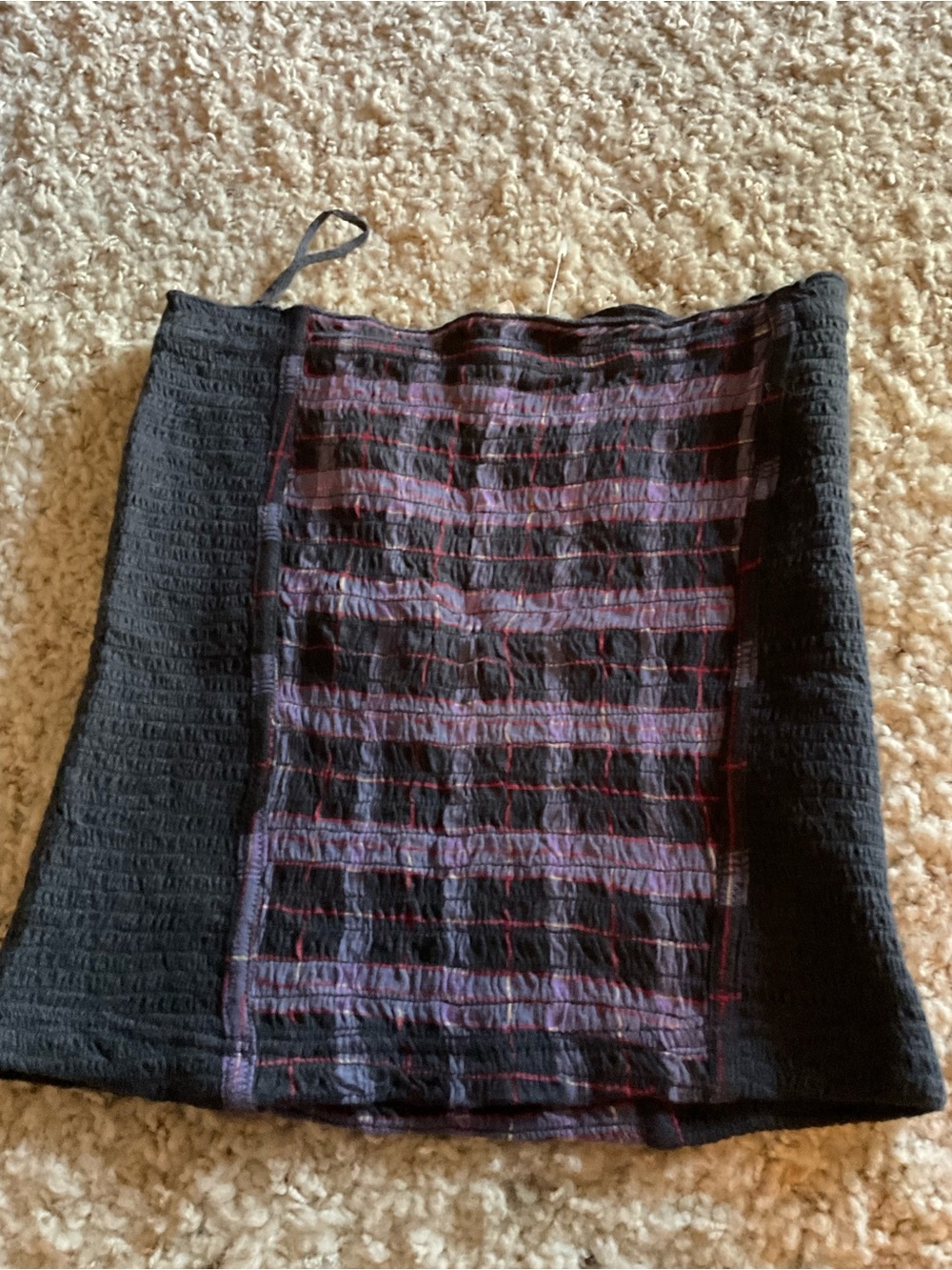 Free People Black and Purple Striped Tube Top NWOT